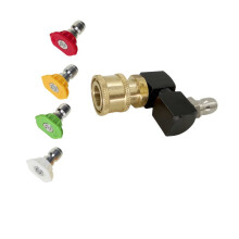 1/4 inch snelkoppelingsadapter Universele 360 -koper Zwart