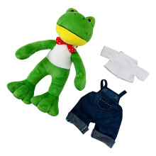 Figurine grenouille personnage peluche avec vêtements