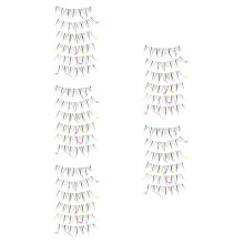 5Boîtes Cils Faux Multicolores Forme Cœur Nylon Look Naturel