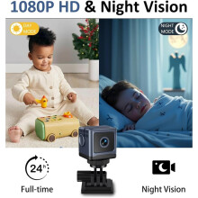 Beveiligingscamera, 2,4 GHz Wifi Draadloze Binnencamera, Bewegingsdetectie, Huisbewaking voor Baby'S, Huisdieren en Oppas