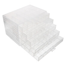 120Cases Boîte Rangement Empilable Plastique Clair 5 Étages