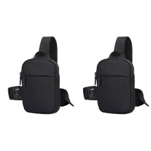 2Stk Schwarze Outdoor Gürteltasche, Verstellbar, Für Herren & Damen