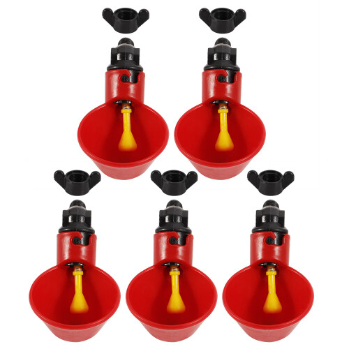 Poultry Water Cups 5 Pack Auto Fill