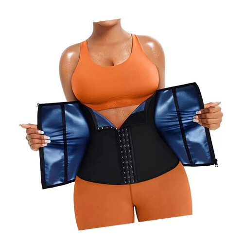 Permanente stretch taille shaper tailleband met-blauw S