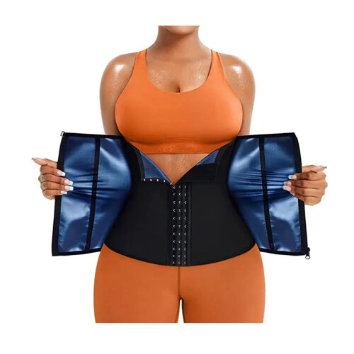 Advanced Sweat Waist Band Girdle With Adjustable Lock-blue M
