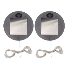 2Pcs Solar Light Replacement Top LED Solar Panel Lantern Lid for Outdoor Hanging Lanterns IP65 Waterproof