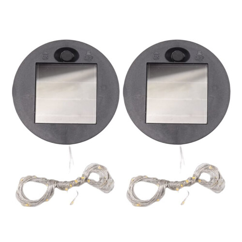 2Pcs Solar Light Replacement Top LED Solar Panel Lantern Lid for Outdoor Hanging Lanterns IP65 Waterproof