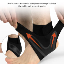 Black Compression Ankle Guard for Sprain