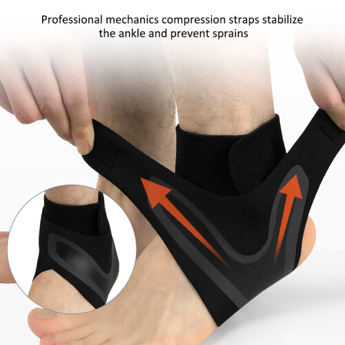 Black Compression Ankle Guard for Sprain
