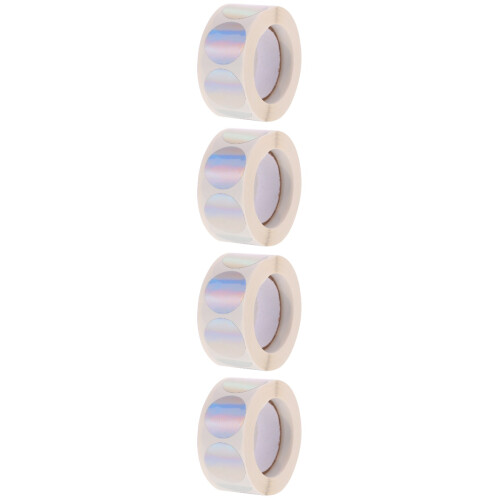 4Rollen Silbern Runde Tanning Sticker Für Geschenk & Scrapbooking