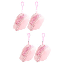 4Stk Rosa Plüsch Schlüsselanhänger- Für Kleine