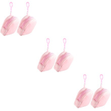 6Stk Rosa Plüsch Täschchen Kleine Geldbörse Für Kinder Schlüsselband