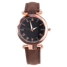 4Stk Damen Lederuhr Verstellbar Elegant Alltagsmode
