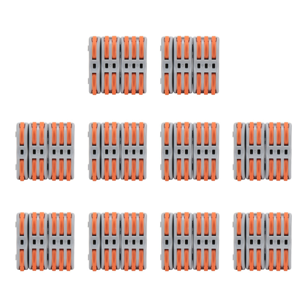 30 Pcs Push Fit Wire Connector Terminal Block