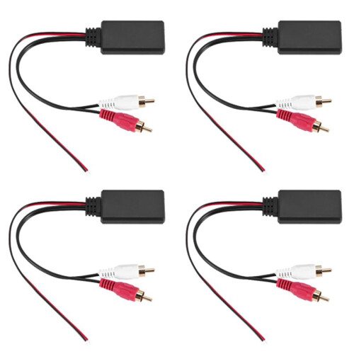 4Pcs Car Universal Wireless  Module Music Adapter Rca Aux Audio Cable