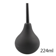 Silikon-Rektal-Einlaufspritze für Erwachsene, Analreinigungsinstrument, Schwarz, Größe XL für komfortable Anwendung