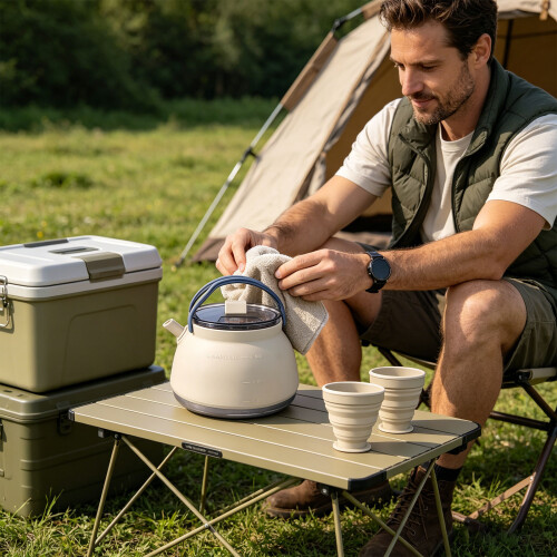 Ensemble d'équipement de café de Camping à substance-Blanc 1