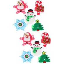 60Stk Weihnachts Finger Ringe Kunststoff Kinder Party Schmuck Zubehör