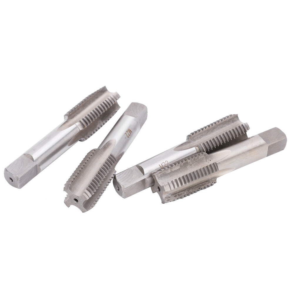 4-Piece M22 Metric Straight Flute Taps