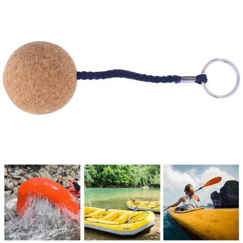 Water Sports Floating Keychain Cork 5cm Ring 2