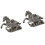 2Pièces Cendrier Métal Compact Multi Usage Pour Patio Bureau 1