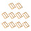 Slide Buckle Triple Glides Strap Keeper-light gold 1