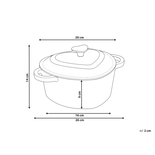 Beliani Cast Iron Pot LEVORRA Pink 2