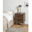 Beliani 2 Drawer Bedside Table WALGETT Dark Brown 2