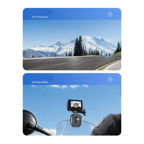 TELESIN 180 Adjustable Motorcycle Windshield Camera Mount for    Osmo 360 Aluminum Alloy Quick Release 1