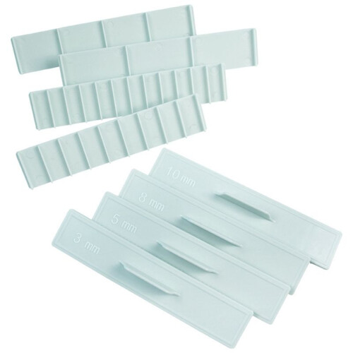 Cookie Thickness Measuring Tool 8Pcs Pastic Biscuit Cake Mold Butter Measuring Ruler Baking Tool
