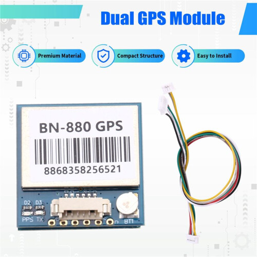 BN-880 GNSS Dual GPS Module with QMC5883L Compass for AMP2.6/PIX-HAWK Flight Controller 1