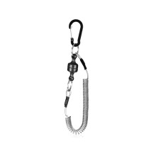 Corda Fixa para Pesca com Fio de AçO MagnéTico Forte, CordãO Anti-Perda de Bobina 1,5M para ProteçãO de Artes de Pesca - Preto