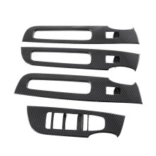 Car Window  Cover Trim Inner Door Armrest Decoration Carbon Fiber  for  TANG