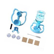 Durable Small Animal Water Unit thin center And Wide-blue