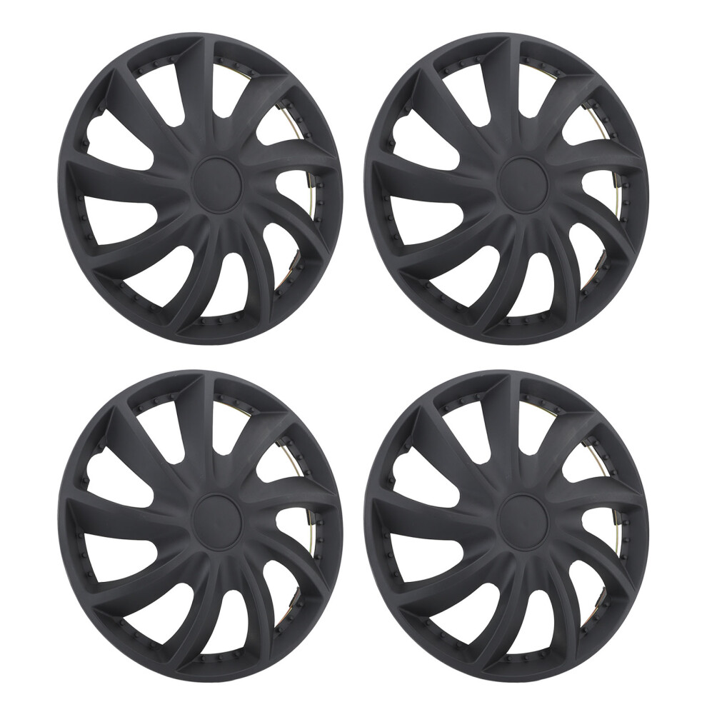 4X 15In Hubcaps Steel Wheel Covers Black 7055741535352