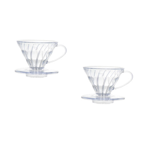 2Pcs Coffee Filter Cup with Transparent Home Coffeepot