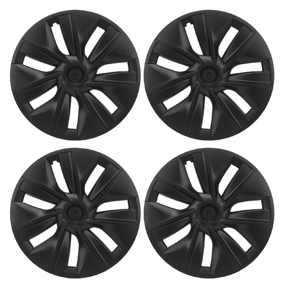 4Pcs High Strength Hub Cap Tesla Model Y Black 7055741534829