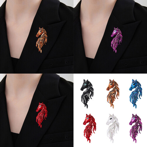 Anstecknadel von Equine Styles, handgefertigter-Rot 2