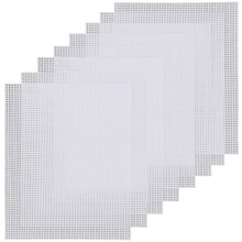 Almofadas de Lona 8 Peças de Folha de Malha de Plástico Retangular Branco Lona de Plástico Flexível para Artesanato DIY Bordado Artesanato Malha