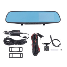 Espejo Retrovisor Grabador de Coche Monitoreo de Coche DVR de Coche GrabacióN Dual Delantera y Trasera Suministros de Coche