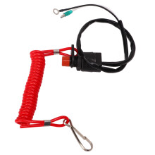 Marine Safety Switch and Coiled Lanyard