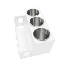 Hair Tool Organizer Acrylic Countertop Hair Dryer and Styling Holder Makeup Toiletries Vanity Storage Stand with Cups C