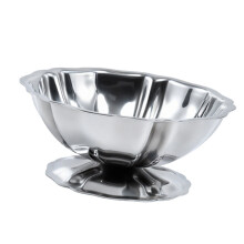 Tasse à glace en acier inoxydable, bol Sundae avec longue-1