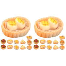 32Pcs Resin Miniature Food Ornaments Assorted Color for Decor