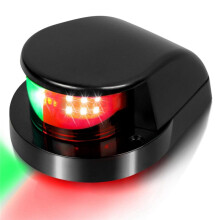 Bow Navigation Light, Marine LED Navigation Light, Yacht Light Boat Light Warning Light for Pontoons, Boats Black