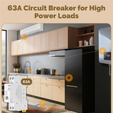 Tuya Zigbee  Circuit Breaker 63A Elövervakning Retardant Larmtröskel Inställd APP-Kontroll V0 Brandsäker