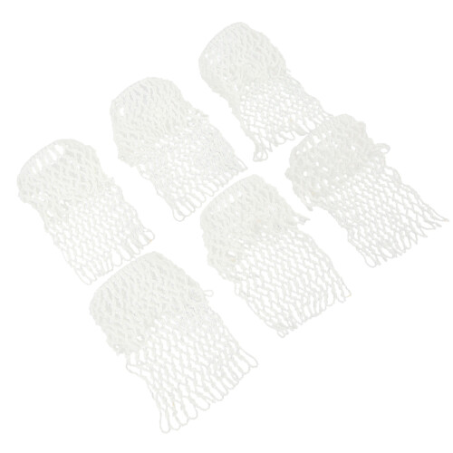 6x White Billiards Net Pockets Cotton Pool