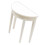Detailed Half Moon Shape Console Table Miniature Doll-White 1