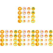 80Pcs Tiny Japanese Snack Resin Ornaments Assorted Colors for Display
