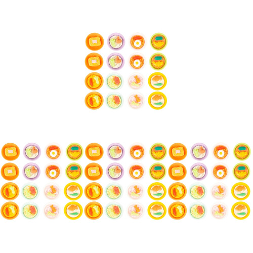 80Pcs Tiny Japanese Snack Resin Ornaments Assorted Colors for Display